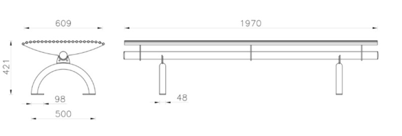 Banquette inox Tribal'In 1